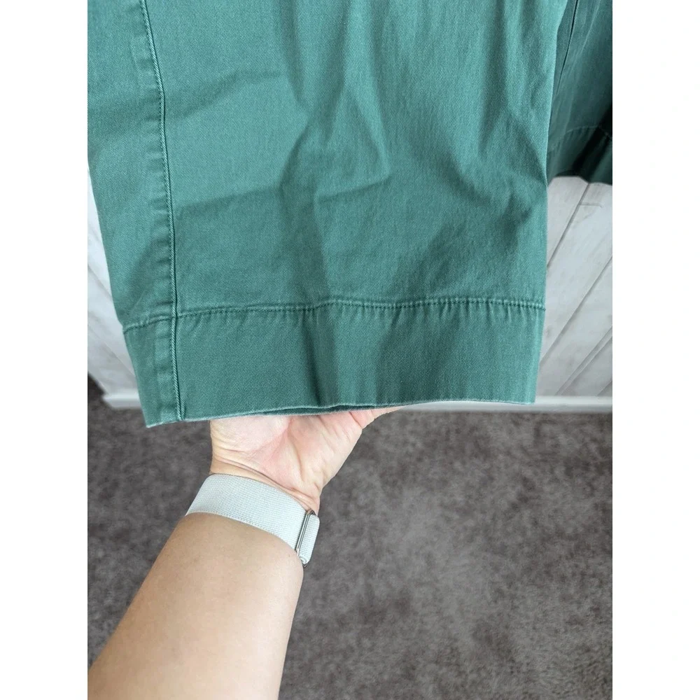 Women's Talbots Ankle Front Pocket Wide Leg Pants Green Size 14